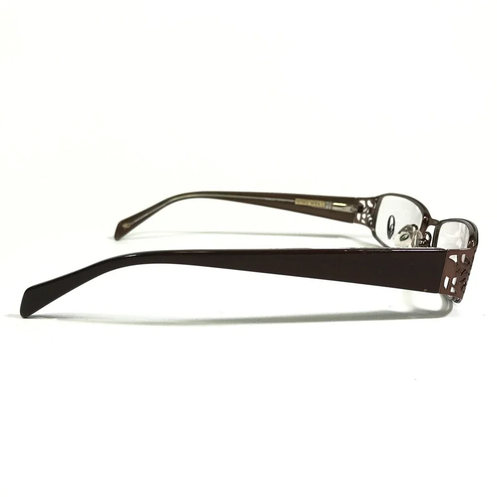 Nine West Eyeglasses Frames NW420 01R9 Brown Rectangular Full Rim 51-16-135